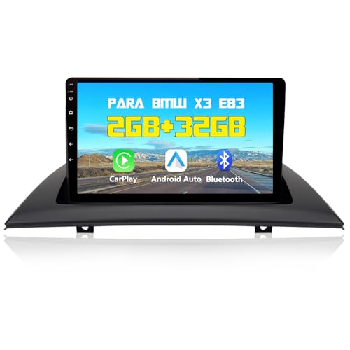 EagleNav Car Stereo Radio for BMW X3 E83 2004 2005 2006 2007 2008 2009 2010 2011 2012 Android 13 2GB+32GB CarPlay & Android Auto Mirror Link GPS Sat Nav Bluetooth WiFi FM