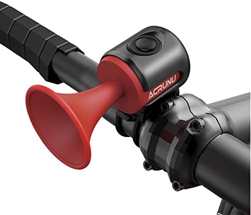 Electric Bike Horn, 120dB Electronic Bike Bell Accessory Horn, Waterproof Adult/Children's Loud Scooter Bike (Red)