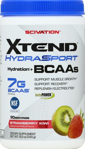 Image of Scivation XTEND Sport BCAA Powder Strawberry Kiwi Splash - Electrolyte Powder for Recovery & Hydration with Amino Acids - 30 Servings,(Pack of 2)