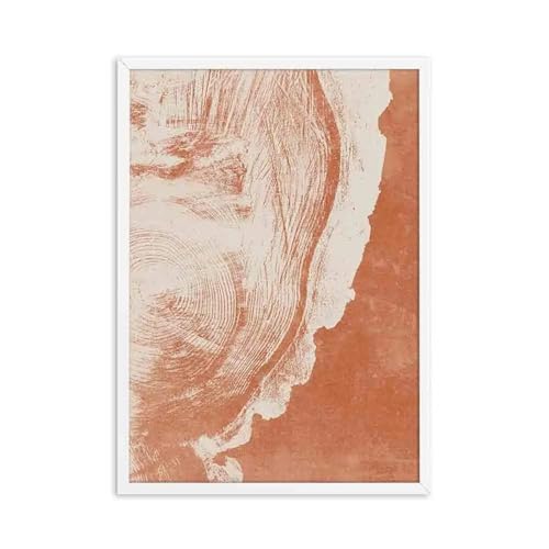 Toile abstraite beige orange bohème pour une ambiance sérénité