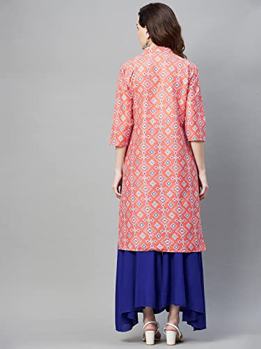 Image of Aarika Women's Peach Color Printed Kurti