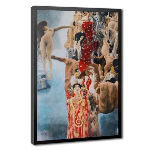 Décoration murale pour bureau toile Medicine Klimt cadre à suspendre 30x45