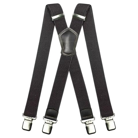 JEMYGINS Heavy Duty Black Suspenders Cover