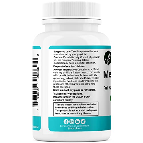 Interplexus Mega-Polyzyme - Full Spectrum Vegetarian Digestive Enzymes With Bromelain For Gastrointestinal Support - Gluten Free, Dairy Free, Soy Free - 60 Capsules (60 Servings) #TOP2