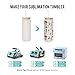 PYD Life Sublimation Glass Blanks Tumblers Cans Cups Frosted 25 OZ with Bamboo Lid and Glass Straw Iced Coffee Beer Mugs for Tumbler Heat Press 6 Pack