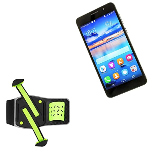BoxWave Holster Compatible with Honor 6 - FlexSport Armband, Adjustable Armband for Workout and Running - Stark Green