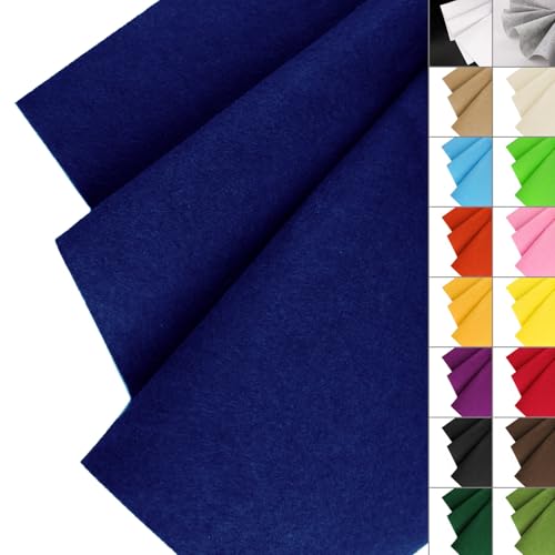 Image of IONTACH 36 inch X 36 inch Royal Blue Stiff Felt Fabric 1.2mm Thick | Felt Sheet for Craft, Sewing, Patchwork, Liner Decorations, School Projects, Home Decor