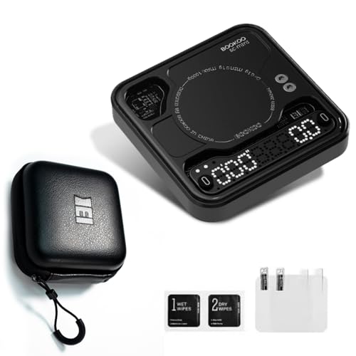 BOOKOO Coffee Scale with Storage Bag Esprosse with Timer Mini Dig...