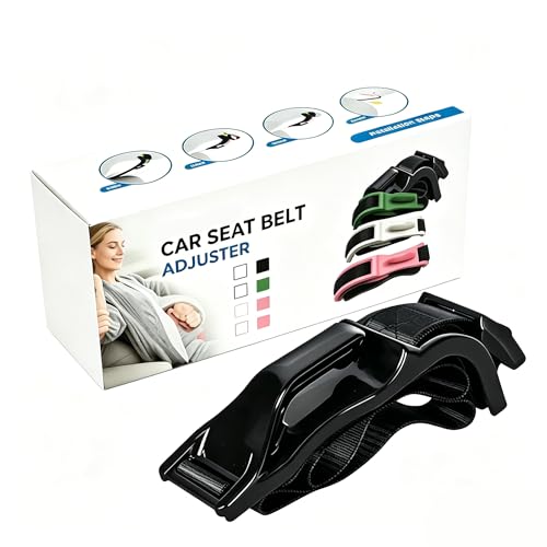 Pregnancy Seat Belt Cover for Women Soft Seatbelt Shoulder Pad Cushion Universal Car Seat Belt Pad Breathable Anti-Slip Comfort Pad Easy Install Washable Car Accessory for Driving Travel Black