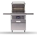 Coyote 28 Inch Freestanding Pellet Grill on Cart, Stainless Steel, Intuitive Digital Touch Control - C1P28-FS
