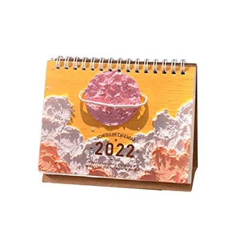 Calendriers muraux 2022 Mini Calendrier de papier de bureau Calendrier Daily Scheduler Daily Bureau Table de bureau Planificateur d'agenda annuel Organisateur calendrier familial 2021 2022 Cover