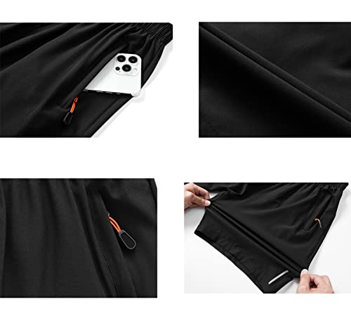 Boys Outdoor Running Shorts Quick Dry Lightweight Gym Shorts with Zipper Pockets3