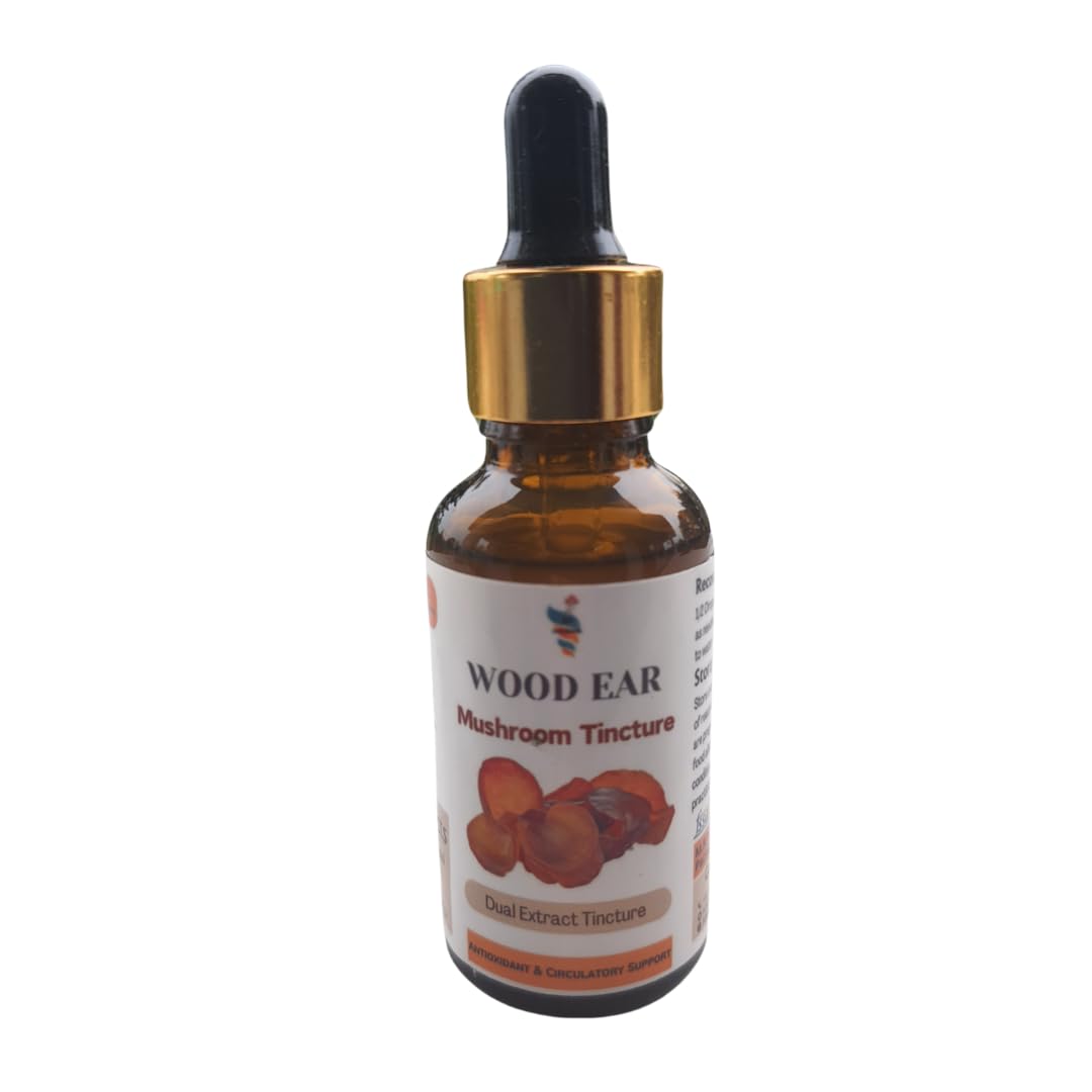 Wood Ear (Auricularia) Mushroom Extract Tincture, Supports Circulatory & Digestive Health, 30ml Bottle, 60 Servings, Natural Aid for Blood Flow and Gut Wellness, Single Pack