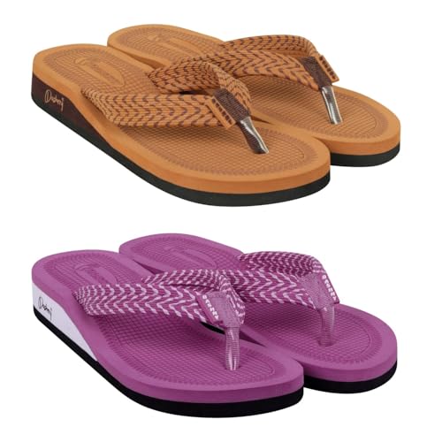 Image of Dashny Women's (1435-1434) |Extra Super Soft Comfortable Slippers |Tan Brown Casual Slides Slippers
