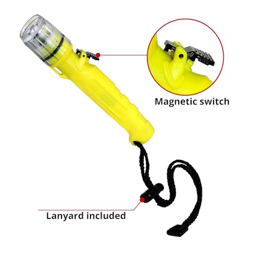Lampe de plongée étanche 150 lumens jaune fluo de plein air