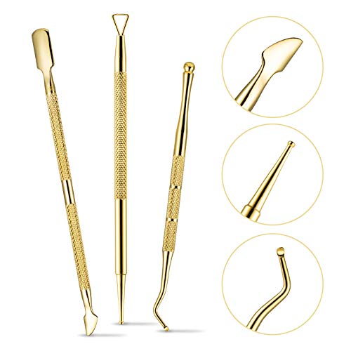 Jolintek Nagelhautentferner Set, 4 Stück Nagelhautzange mit Nagelhautschieber, Edelstahl Nagelzangen Set Maniküre und… – Bild 5