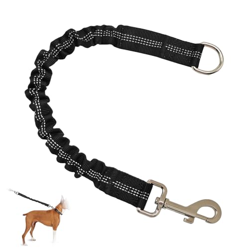 Amortisseur pour Chiens, Laisses Élastiques Réfléchissantes pour Chien Laisse Antichoc en Nylon Longe Ceinture de Laisse pour Chien avec Longueur Réglable...