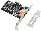 HXHLWN PCIe Sound Card, 5.1 Internal Sound Card for PC Windows8 7 with Low Profile Bracket, 3D Stereo PCI-e Audio Card, CMI8738 Chip 32/64 Bit Sound Card PCI Express Adapter Need to install the driver