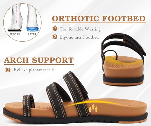 Image of KuaiLu Womens Slides Sandals With Arch Support Comfort Plantar Fasciitis