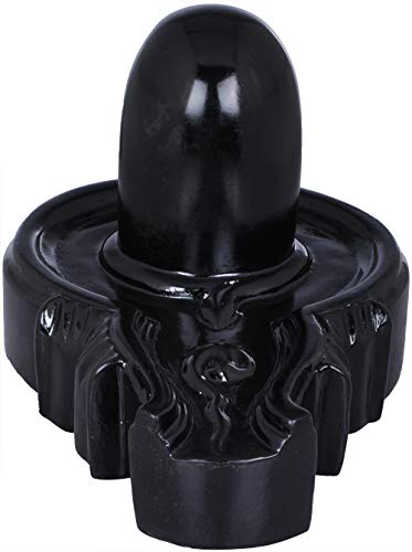 Exotic India Mármol negro Shiva Linga - Estatua de mármol negro Cover