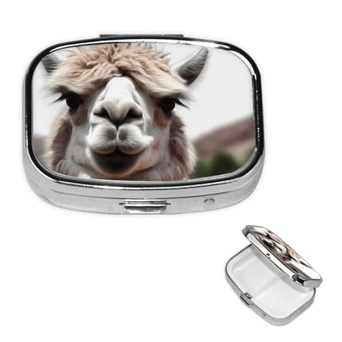 Pill Box Funny Alpaca Llama �s���P�[�X �E�B�[�N���[ �s���I�[�K�i�C�U�[ 3�̃R���p�[�g�����g�t�� �����` �s���{�b�N�X ���^ �s���R���e�i �|�[�^�u�� �r�^�~���z���_�[ �{�b�N�X �T�v�������g ��I�[�K�i�C�U�[