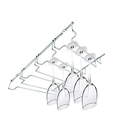 EUROXANTY Colgador de copas | Porta copas 4 Rieles | Soporte Copas | Incluye Tornillos | Para hostelería y hogar | 12 copas