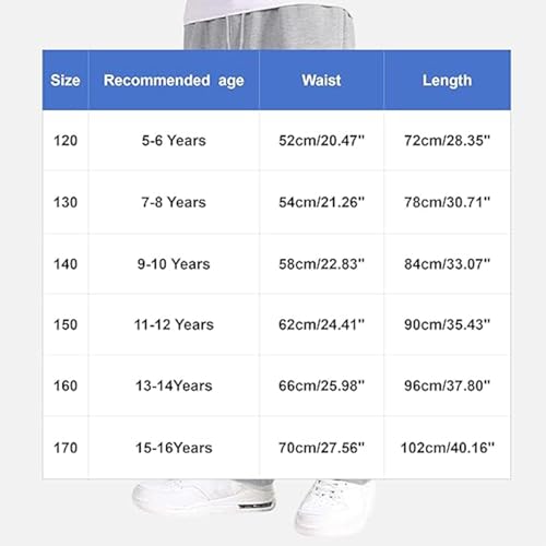 Boys’ Baggy Sweatpants, Straight Leg Bottom Jogger Pants, Loose Fit Athletic Casual Sweat Pan4