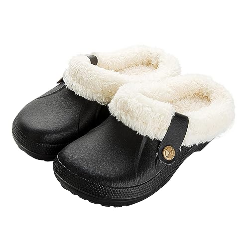 Gefütterte Winter Clogs Für Herren - Rutschfeste Hausschuhe Mit Baumwollfutter