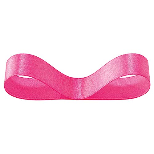 ヘッズ リボン 19㎜幅×20m巻 チェリーピンク 1巻 サテン 片面 HEADS 1902R