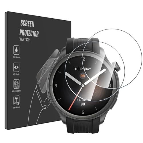 Aiziki (2 Pack for Amazfit Balance Smart Watch 46mm Screen Protector, Impact-Protection, Anti-Shatter,Anti-Scratch, HD Clear, Bubble Free for Amazfit Balance Smart Watch 46mm Tempered Glass