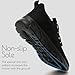 ZGPWZWL Mens Running Shoes Tennis Sneakers Fashion Gym Walking Slip On Lightweight and Comfortable Running Shoes for Men All Black Men Size 8.5