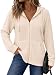 Fisoew Damen Hoodie Reißverschluss Sweatshirt mit Kapuze Jacke Aprikose L