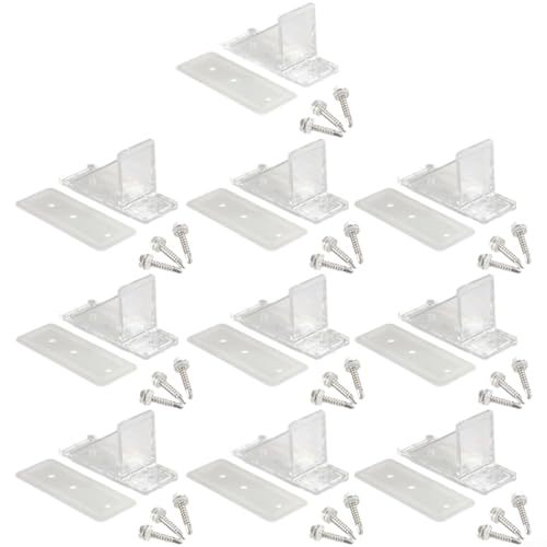 Lapiglo 10 piezas de protección de nieve inclinado techo de metal, dispositivo antideslizante con almohadillas para pies y tornillos, material de PC negro o verde ()