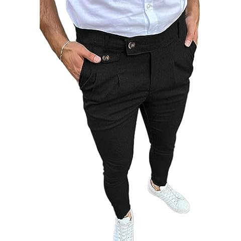 Pantalon Chino Osheoiso Noir L Cover