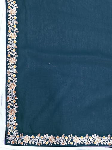 Image of Women's Bollywood Heavy Sequins Embroidery Work Georgette Saree with Unstitched Blouse