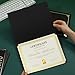 Certificate Holder, Diploma Covers Gold Foil Border, for Letter Size 8.5x11 Certificates, Cardstock, Document Papers, Black (Black 25 Count)