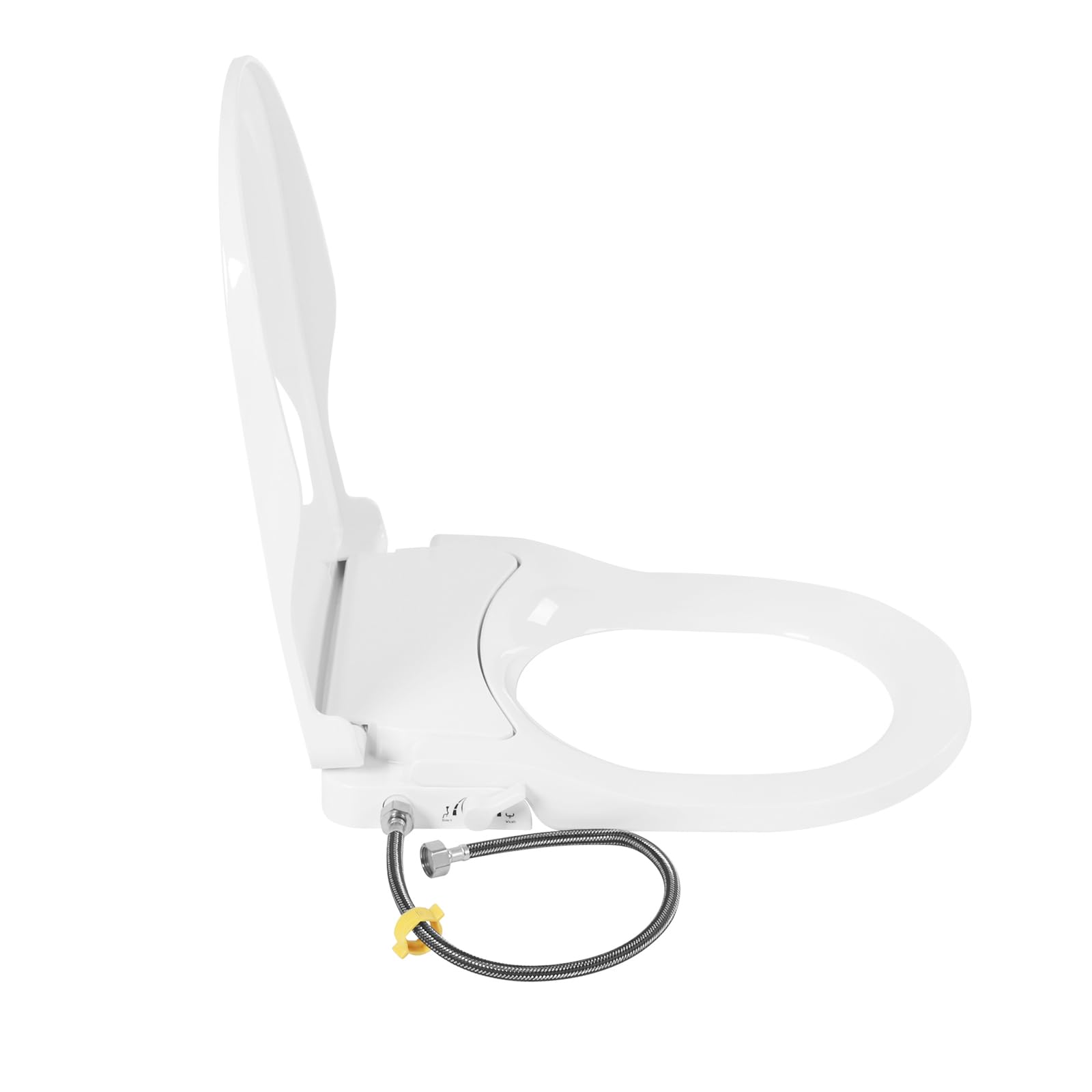 Deska sedesowa bidetowa, nieelektryczna, z samoczyszczącą się, 48 x 35 x 7,8 cm | Z funkcją prysznica, ergonomiczna deska sedesowa 3D, zasilana ciśnieniem wody, do kobiecego czyszczenia i higieny, typ D