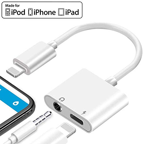 for iPhone Headphone Adapter Dongle Charger Jack AUX Audio 3.5 mm with iPhone
