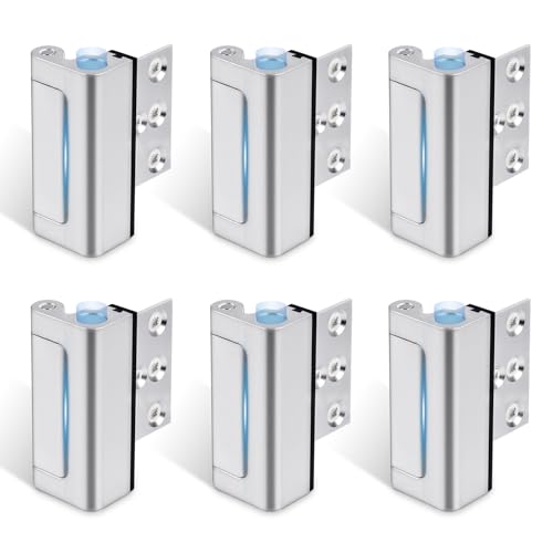 Steinwhale Home Security Door Reinforcement Lock, Childproof Safety Top of Door Stopper, Add High Security to Prevent Home Unauthorized Entry from Inside, Aluminum Construction Finish (6)