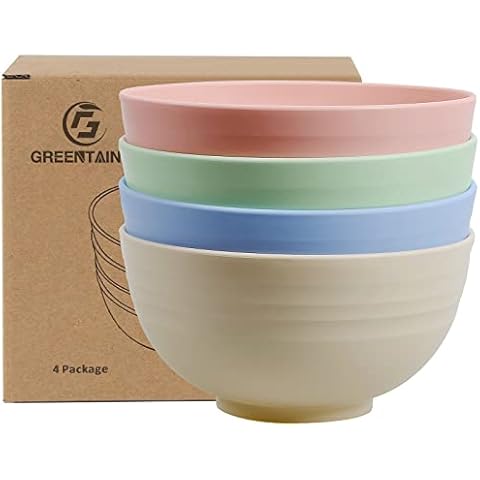 Greentainer Juego de 4 cuencos de cereales/ensalada de 24 onzas Cover