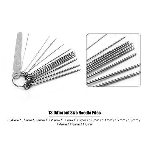 RuleaxAsi Arquivo de guitarra Kit Set 13 Tamanho Diferente Arquivos Agulhas Arquivo Liso Moagem de p