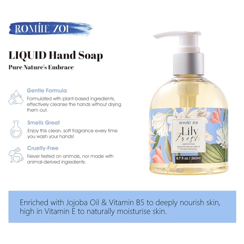Image of ROMIIE ZOI Liquid Hand Soap with Gift Box - Lily Fresh - 260ml / 8.7 fl.oz