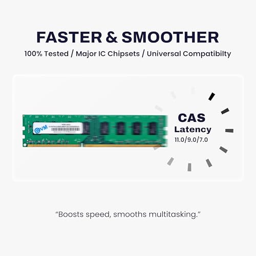 Image of EVM 4GB DDR3 Desktop RAM 1600MHz Long-DIMM Memory - High-Speed Performance, Low Voltage Requirement - 10 Year Warranty (EVMT4G1600U86P)