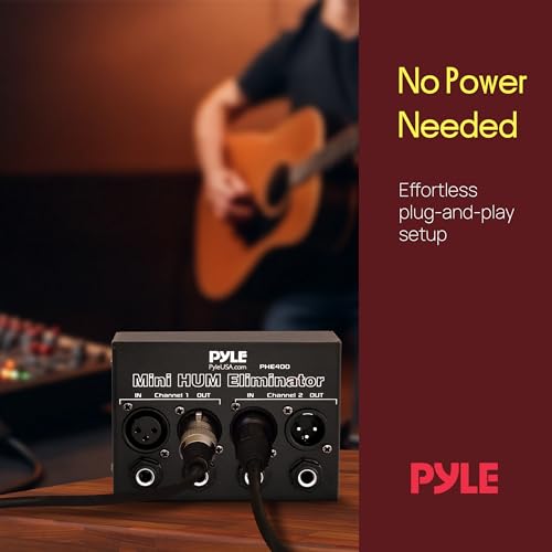 Image of PYLE-PRO PHE400 Hum /Noise Eliminator 2-Channel Box with TRS Phone and XLR Inputs /Outputs
