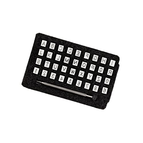OSALADI 1Set Carbon Steel Letter and Number Stamp Set Durable Craft Stamp Tool for Leather Logo Marking for Personal Id and Intricate Designs Includes Storage Box