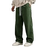 Sommerhose Herren,Pants Herren,Lässige und stylische Joggingmit elastischem Bund, geeignet für Verschiedene Anlässe, locker und bequem. Elegante (Blackish Green, XXL)