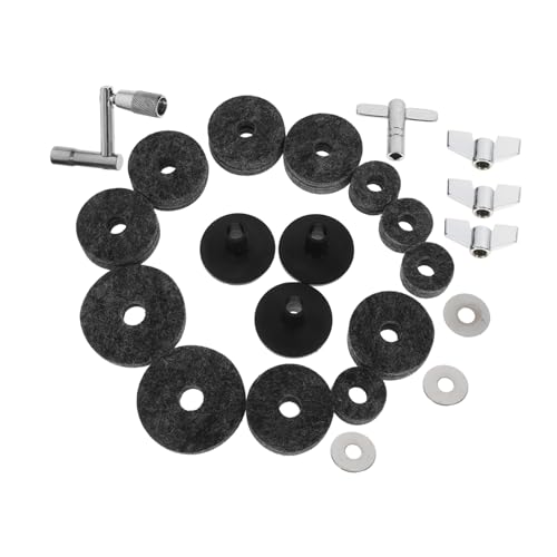 HANABASS Drum Kit Accessory 23-piece Cymbal Accessory Set Drum Felt Pad Kit Cymbal Stand Pads Felt Replacement Non-slip