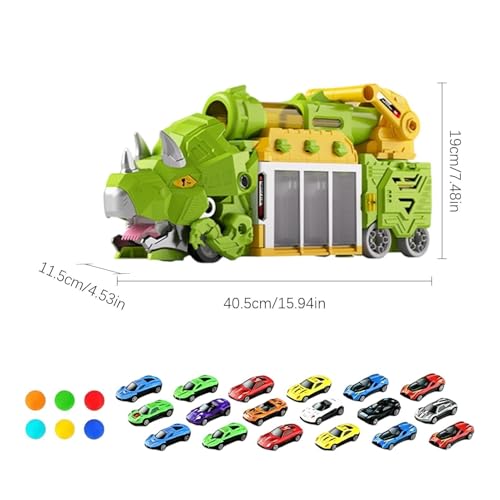 Coche de dinosaurio con compartimento de almacenamiento y pelotas 5