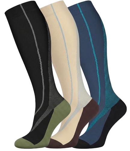 Image of FuelMeFoot 3 Pack Copper Compression Socks - Compression Socks Women & Men Circulation - Best for Medical,Running,Athletic
