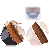 Foundation Makeup Brush for Liquid Makeup,Brochas De Maquillaje,2PCs Flat Top Kabuki Hexagon Face...
